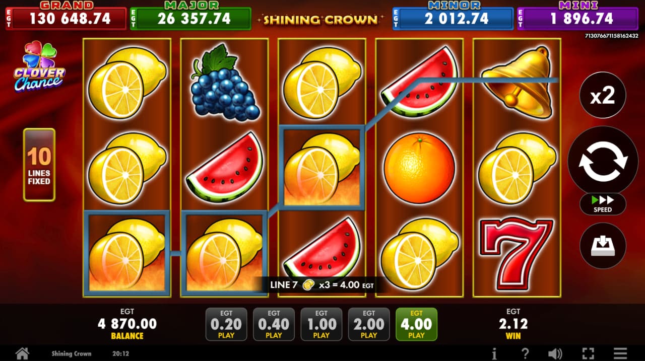 Joacă jocul de slot Shining Crown la cazinoul online